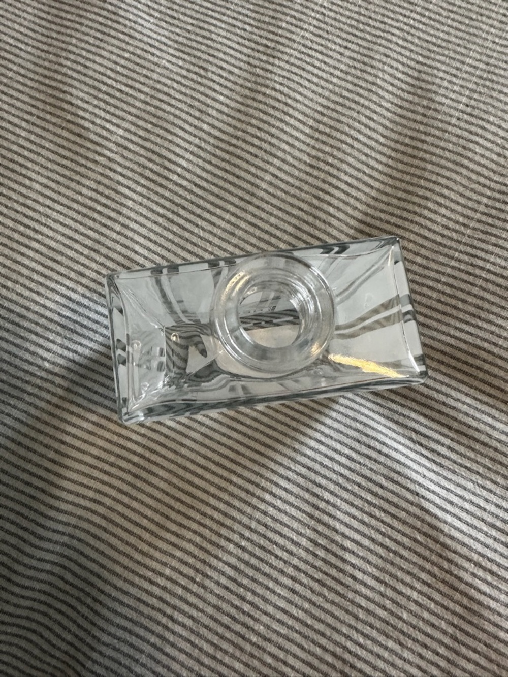 NEST New York Glass Perfume Bottle with Frosted Vertical Stripes - Picture 3 of 3